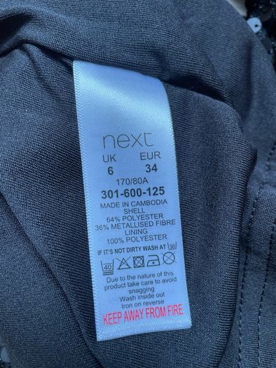 Next sequin black top size 6 New with tags
