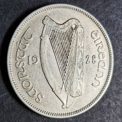 Ireland 1928 Silver Half Crown coin