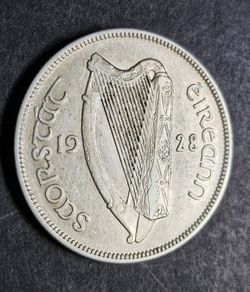 Ireland 1928 Silver Half Crown coin