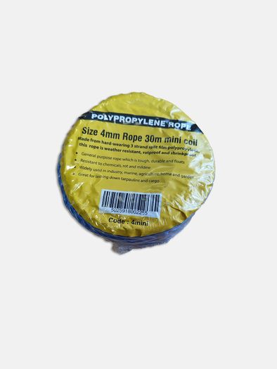 Twisted  Coil Rope - 4mm / 30M - Blue