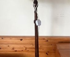 Mid-Century Vintage Hand Turned Wooden Floor Lamp