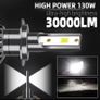 H4 LED Canbus Bulbs- Super Bright 30000lm Car LED Headlight Bulbs Image 3