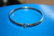 Pretty Silver Plated Bangle (diameter 6cm)