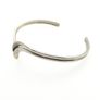 925 Vintage Sterling Silver Modernist Cuff Bangle Image 6