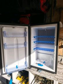 Campervan fridge.