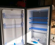 Campervan fridge.