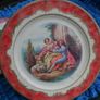 2 Antique Tin Plate Metal Box Co Portland Ware MELODY Shepherds Romantic 10" Wear Image 6