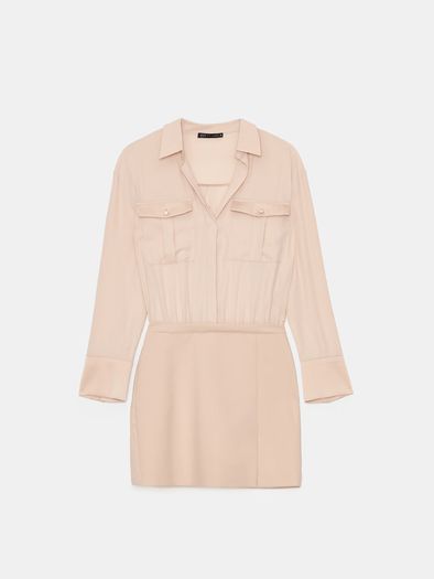 mini beige dress size xs