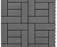 22 pcs Decking Tiles 30x30 cm 2 sqm WPC Grey