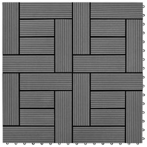 22 pcs Decking Tiles 30x30 cm 2 sqm WPC Grey
