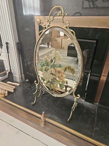 Antique fire screen