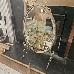 Antique fire screen