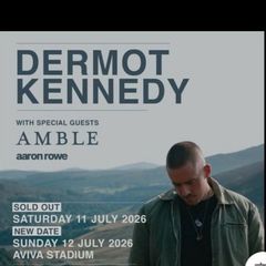 2 Dermot Kennedy Amble FRONT STANDING tickets, 12.7.26