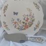 Aynsley Fine Bone China Cake Plate And Slice Image 2