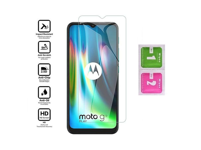 For Motorola Moto G9 Play Tempered Glass Premium Screen Protector Guard Film - FHT13MTG