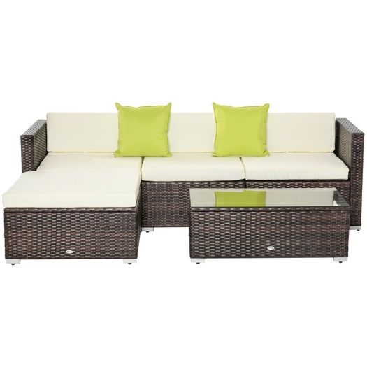 5PC Rattan Furniture Set Garden Outdoor (FREE SHIPPING)
