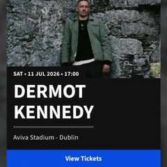 Dermot Kennedy 2 Tickets Saturday 11th July