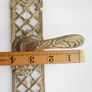 Monumental 11" Vintage Baroque Lattice Cast Brass Door Handle Image 8