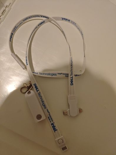 Official Intel Innovation Lanyard 2-in-1 Charging Cable (Rare Tech Swag)
