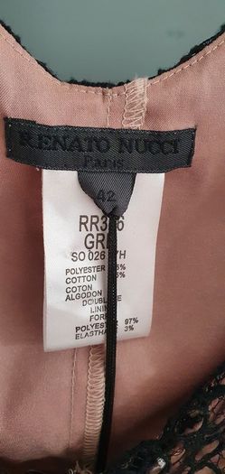 RENATA NUCCI black and taupe dress Sz 14 UK - Bnwt Rrp 239 Sterling