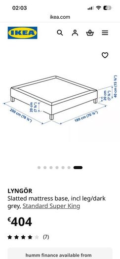 King size double bed base