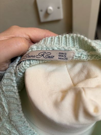 Small duck egg Zara jumper