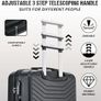 Medium Suitcase 4 Wheel Lightweight Luggage Hard Shell ABS Travel Case Hold Check in Fits 15kg - 20kg Medium Size + 3 Digit Lock + Telescopic Handle 67 Litre Capacity Image 3