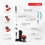 BU-KO 52cc Backpack Long Reach Petrol Multi Functional Garden Tool: Petrol Strimmers and Brush Cutter, Extendable Petrol Hedge Trimmer, Pruner Chainsaw, Petrol Grass Trimmers, 75cm Extension Pole Image 2