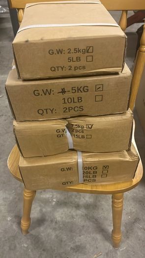 Brand New Hex Rubber Dumbbells