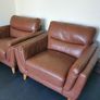 Bianca Brown Leather Armchair Image 4