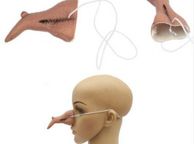 main image for ad Fake Nose Halloween Costume/Red Mouth Mask/Nose &amp; mouth mask/ black cut  out eye mask