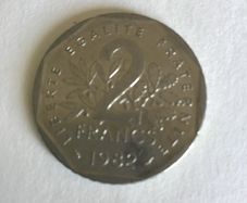 1982 France coin - 2 Francs