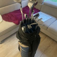Golf clubs and bag