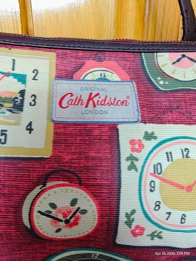 Vintage Cath Kidston Retro Clock Print Tote Bag