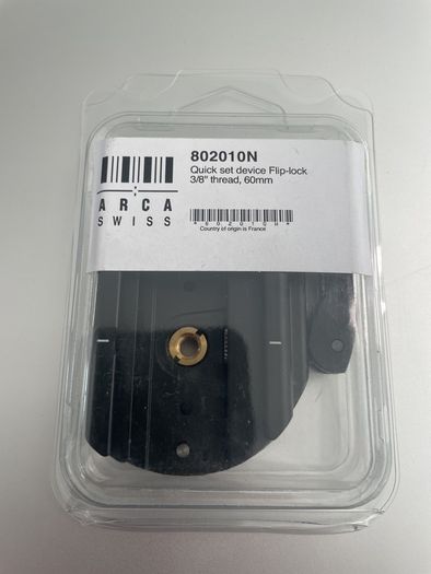 Arca-Swiss Quickset FlipLock Device with 1/4"-20 and 3/8"-16 Thread (60mm)