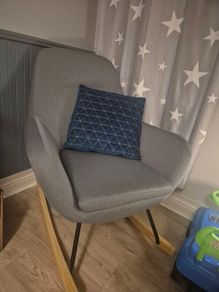 Blue Rocking Chair / Nursery Chair / Armchair
