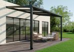Aluminum pergola with tempered glass 10mm