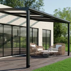 Aluminum pergola with tempered glass 10mm