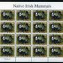 2002 Ireland Native Irish Mammals (41c Badger, 50c Otter, 57c Red Squirrel & E1 Hedgehog) Commemorative Stamp Sheetlet 1A1A1A1A Mint Never Hinged (MNH) Image 3