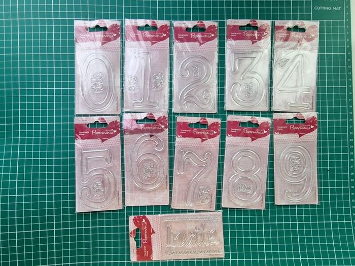 Lot of stamps with numbers