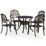 5 Piece Bistro Set Cast Aluminium Bronze Image 2