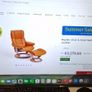 Tan Leather Reclining Chair. Image 8