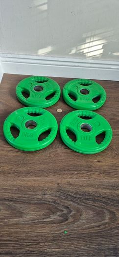 set of 4x5kilo coloured olympic plates