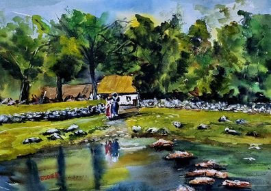 quite man watercolour