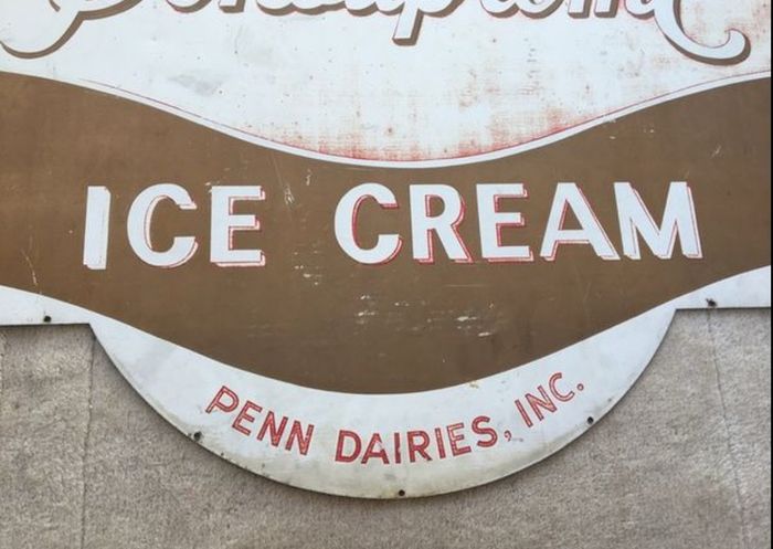 American Pensupreme Ice Cream 60's Sign Rare