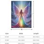 Soft Fleece Throw Blanket - 60x80 Inch Flannel Thick Fluffy Throw Blanket for Sofa Bed Couch or Chair, All Seasons Cozy Warm & Lightweight Blanket for Girls Kids Adults, Angel Pattern Image 6