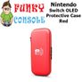 Nintendo Switch OLED Console EVA Hard Protective Case Zip Cover Carry Bag Pouch Red Image 2