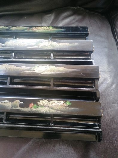 Vintage Lacquered Mahjong Tiles Racks