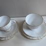 Regina China vintage elegant white  and gold  china trios Image 2