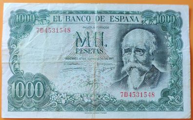 1971 Spain 1000 Pesetas